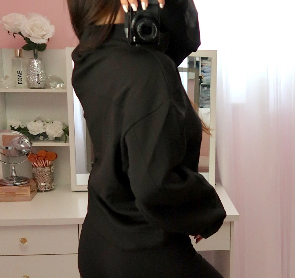 Everyday Half Zip Pullover - Black