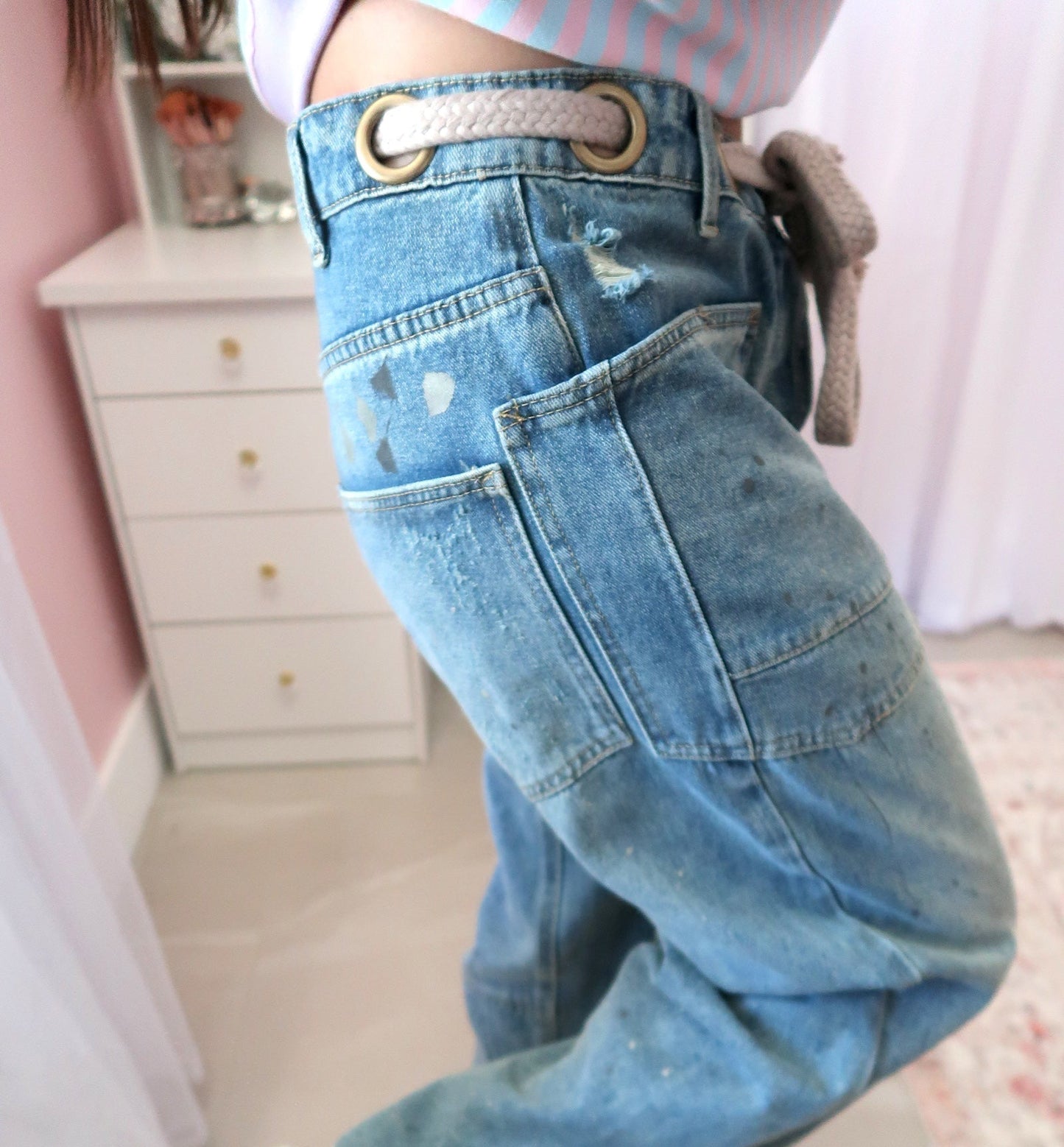 Paint Splatter Jeans