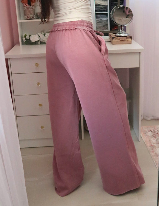 Vintage Wash Sweatpants - Rose