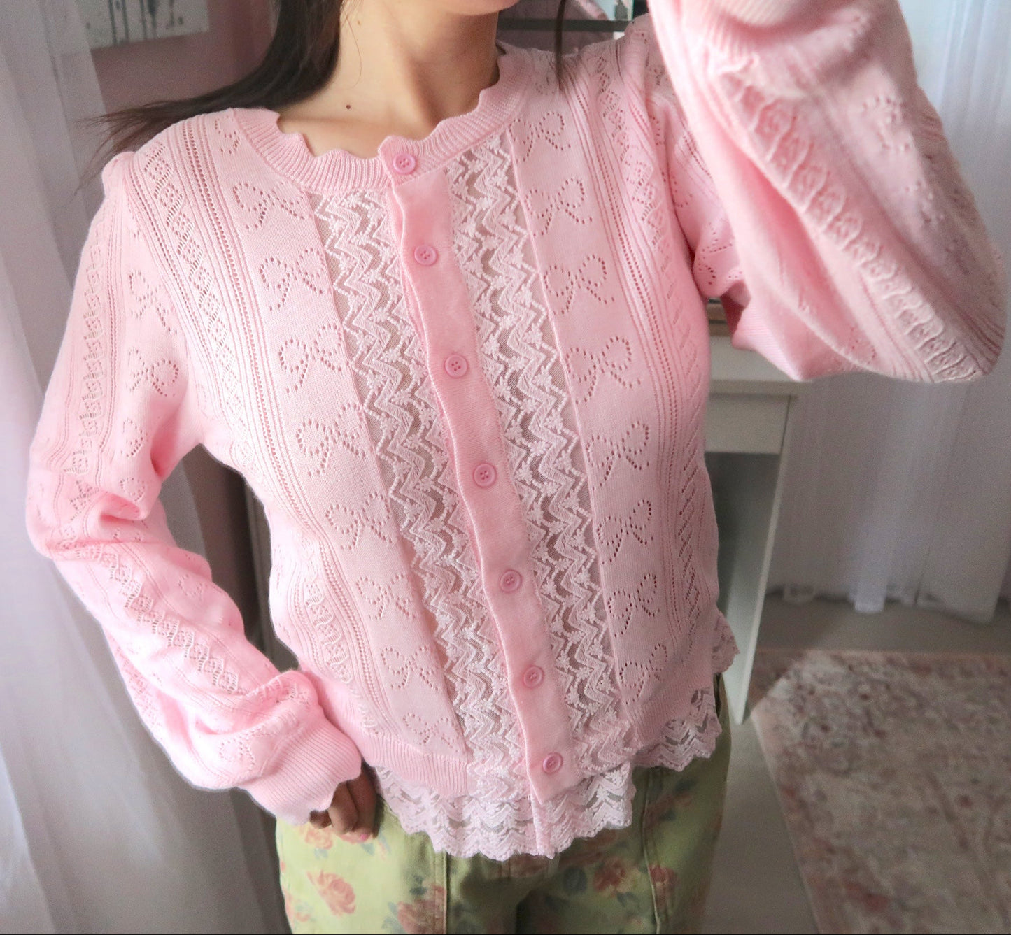 The Sweetest Cardigan - Pink