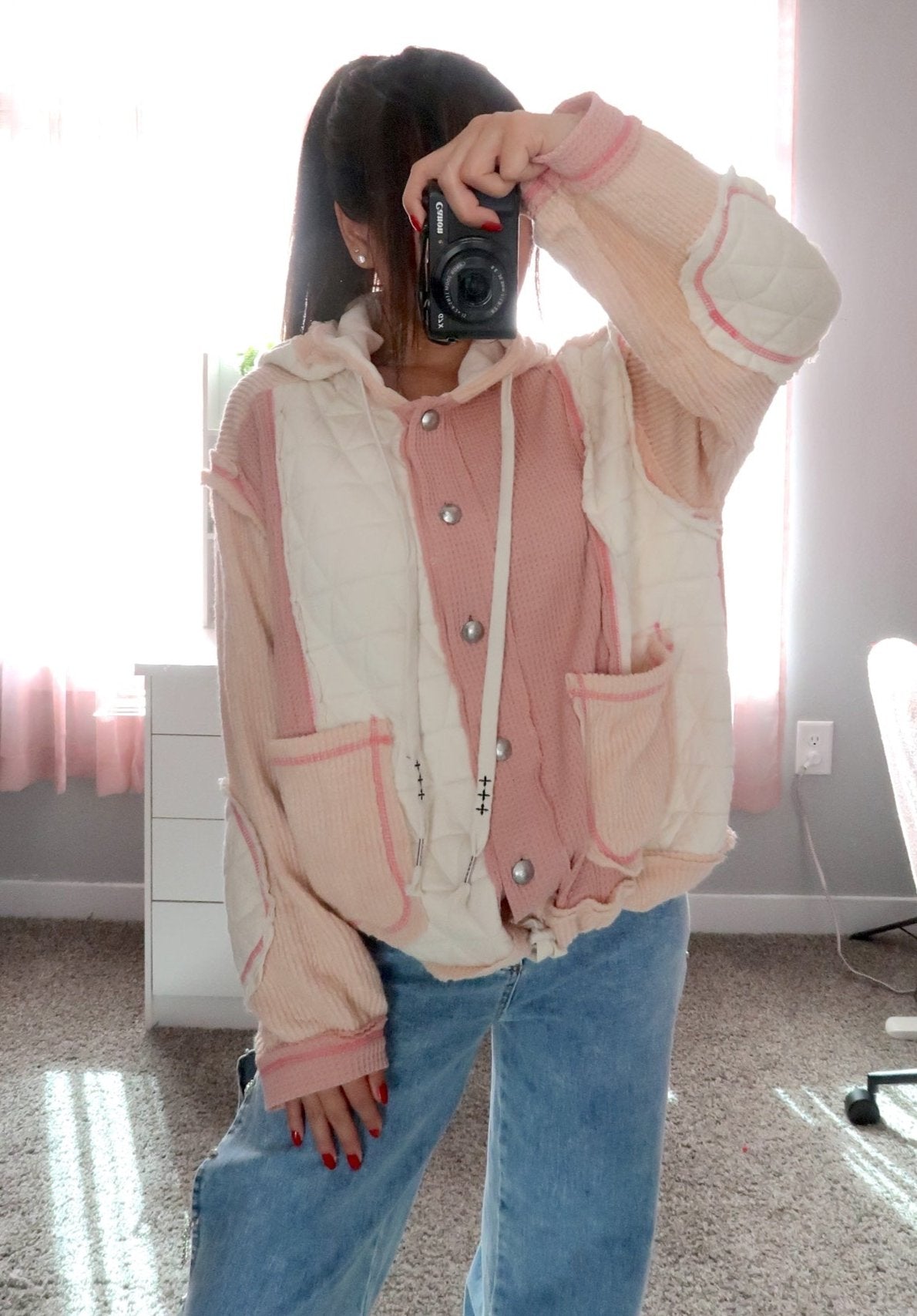 Carpenter Hooded Jacket - Pink