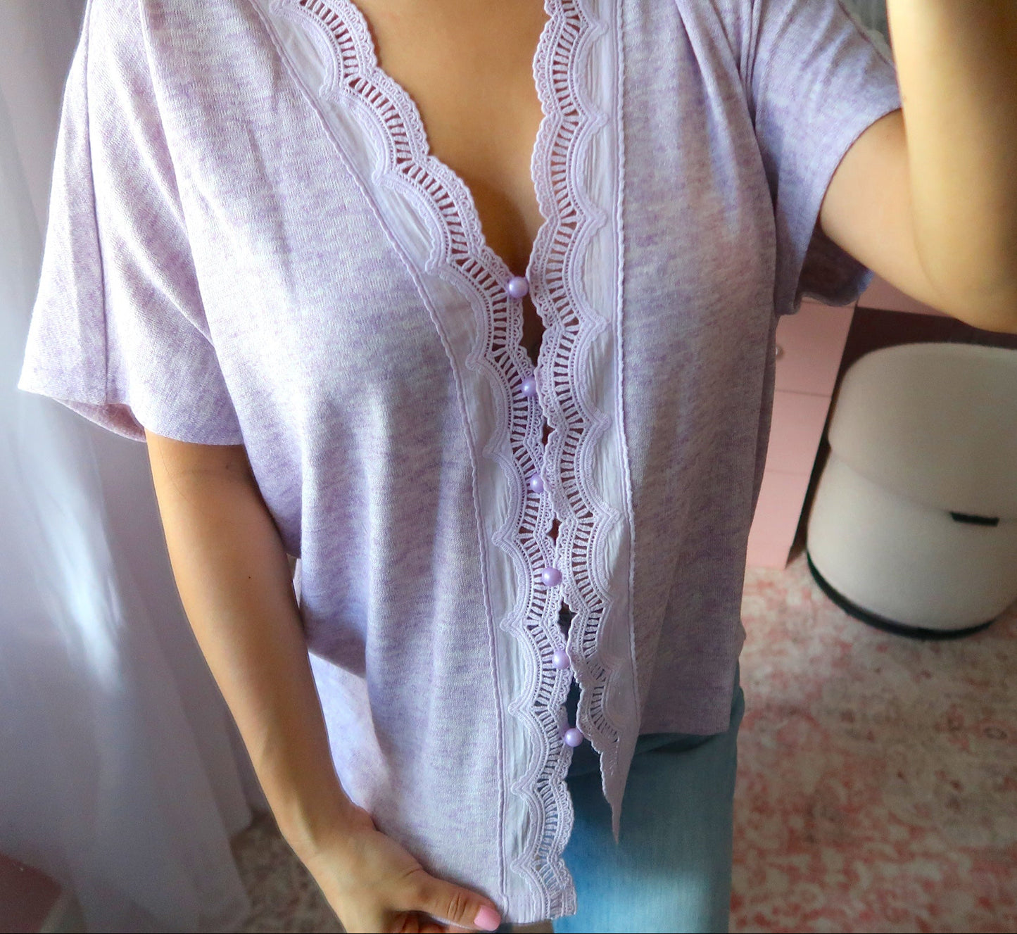 Lace and Lavender Cardigan