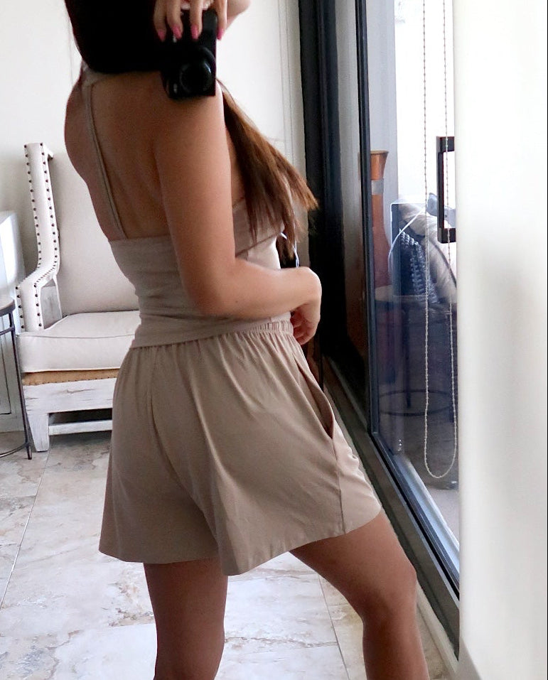 Butter Shorts Set - Mocha