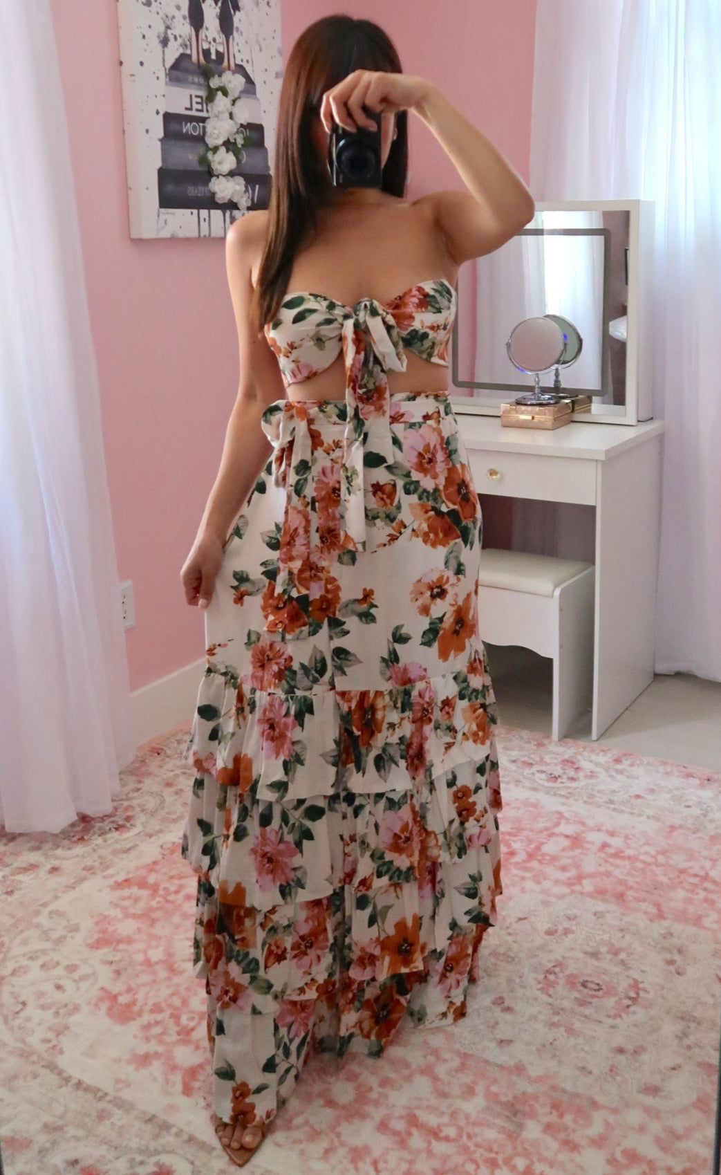 Floral 2-Piece Skirt + Top Set