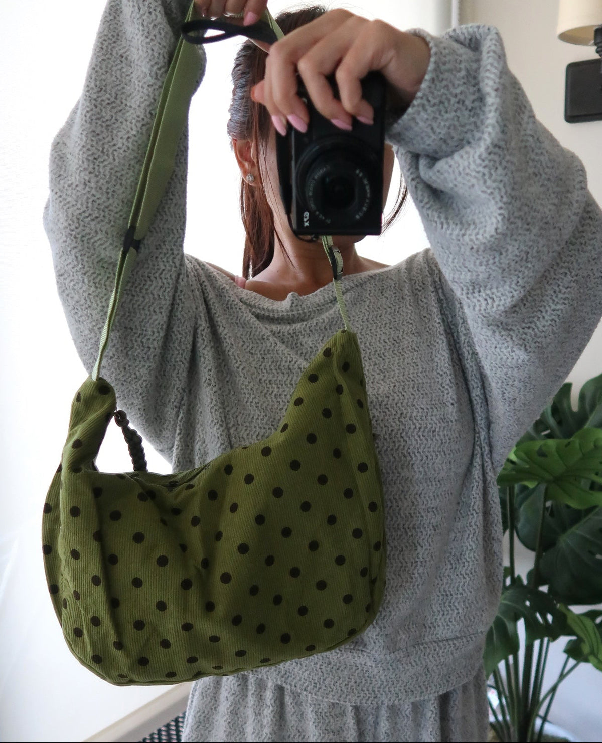 Green Apple Crescent Bag