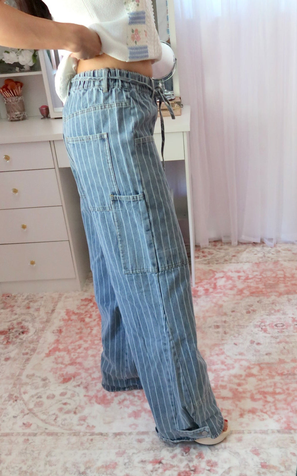 Pinstrip Denim Pants