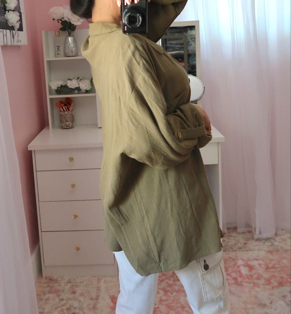 Tunic Button Top - Olive