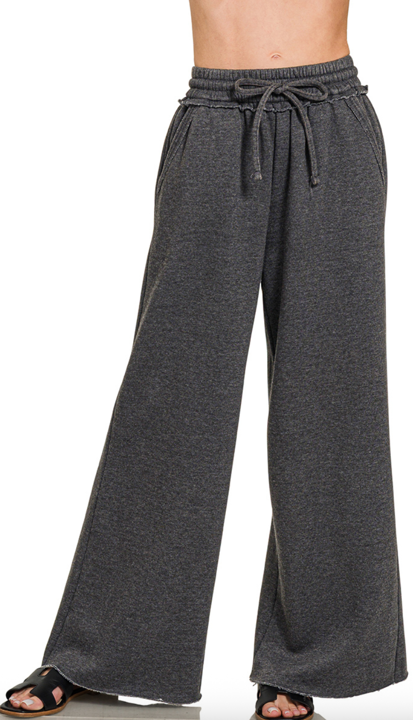 Vintage Wash Sweatpants - Black
