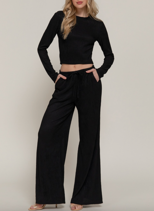 Lola Crinkle Set - Black (1XL)