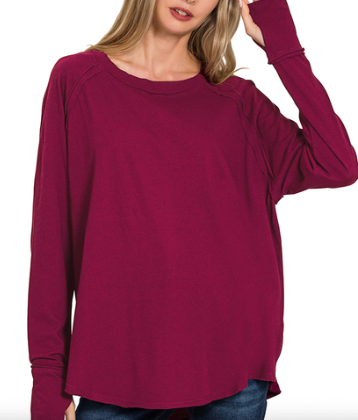 On-The-Go Long Sleeve - Cabernet