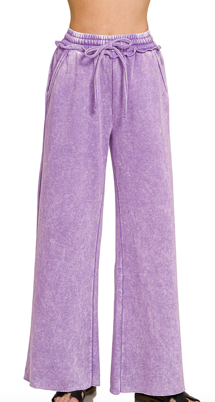 Vintage Wash Sweatpants - Lavender