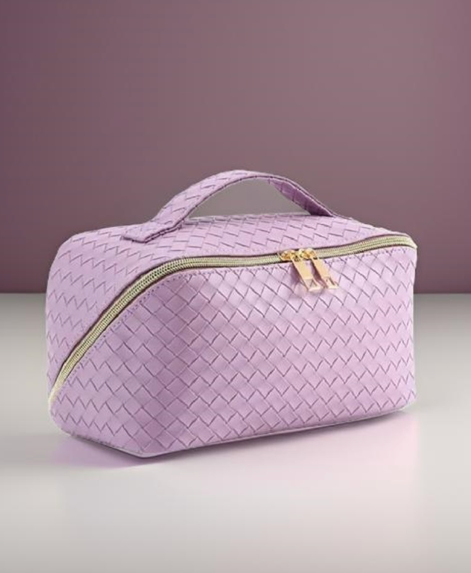 Open Flat Makeup Bag - Lilac