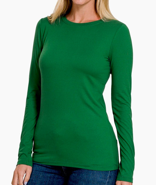Everyday Soft Long Sleeve Top - Green