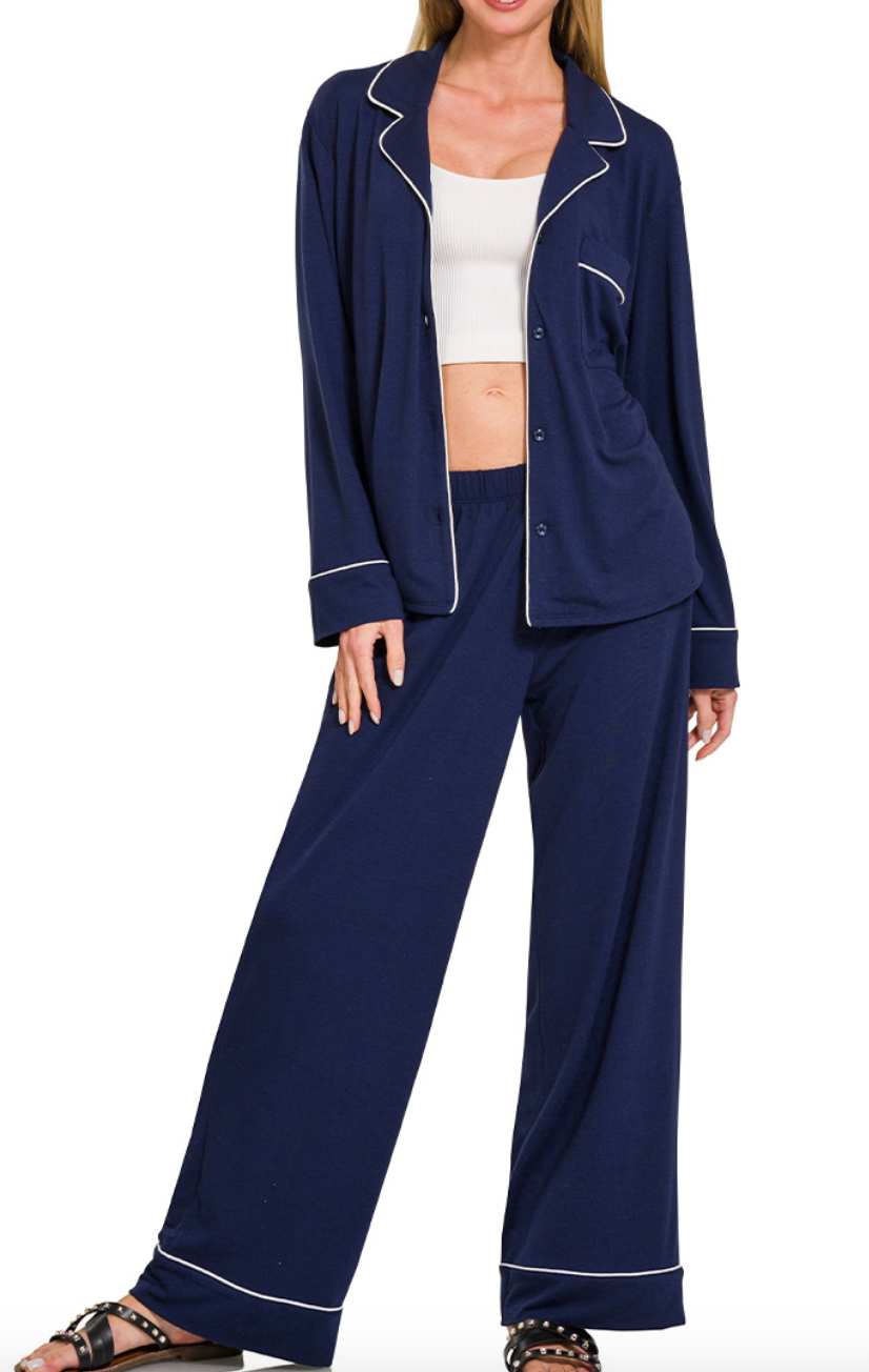 Classic PJ's Set - Navy