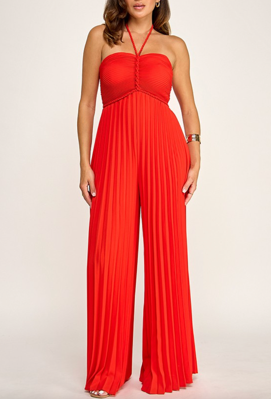 Hottie Jumpsuit - Red