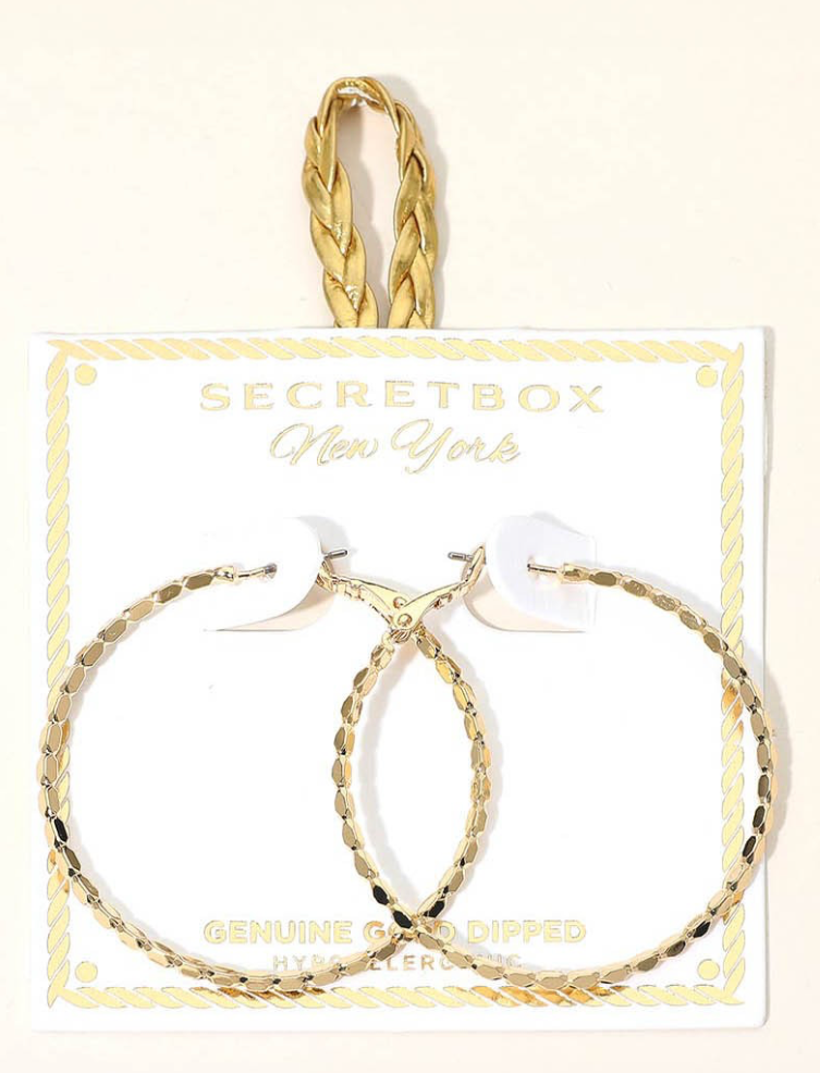 Secret Box Large Gold Hoops