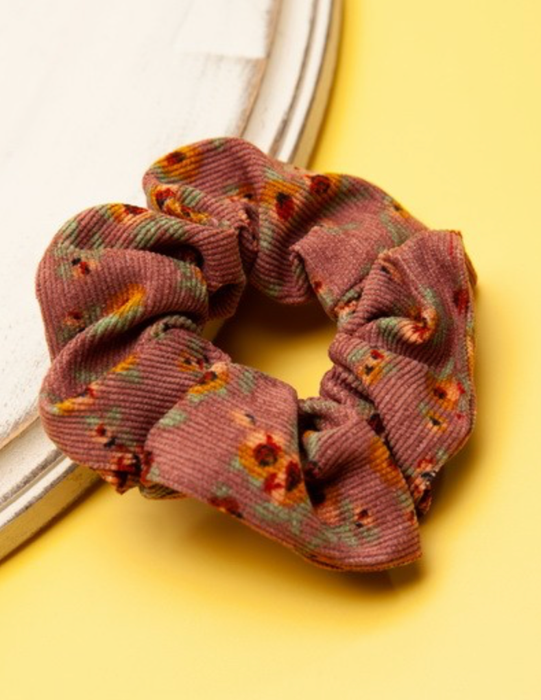 Autumn Scrunchie - Floral Mauve