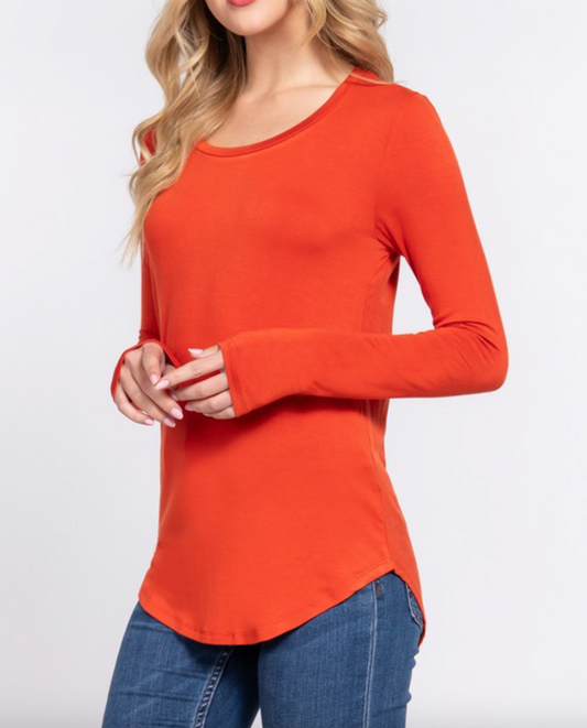Harper Long Sleeve - Burnt Orange