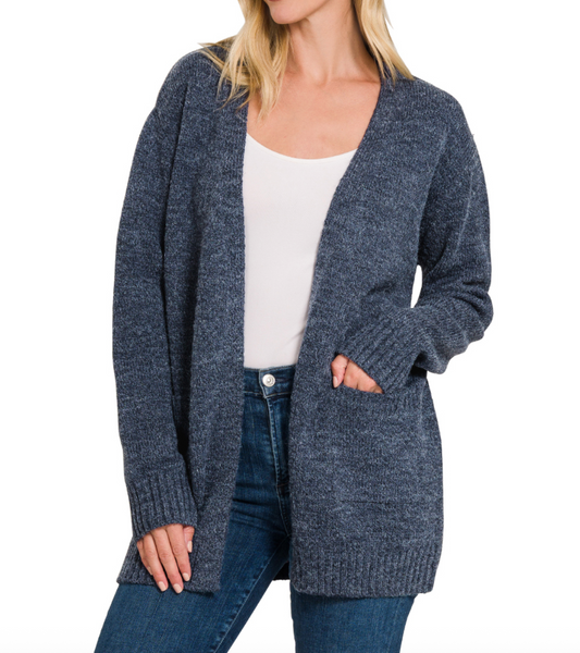 Apple Cider Cardigan - Midnight Blue