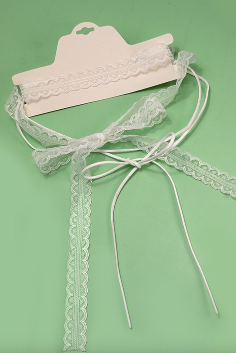 Long Lace Choker - Off White