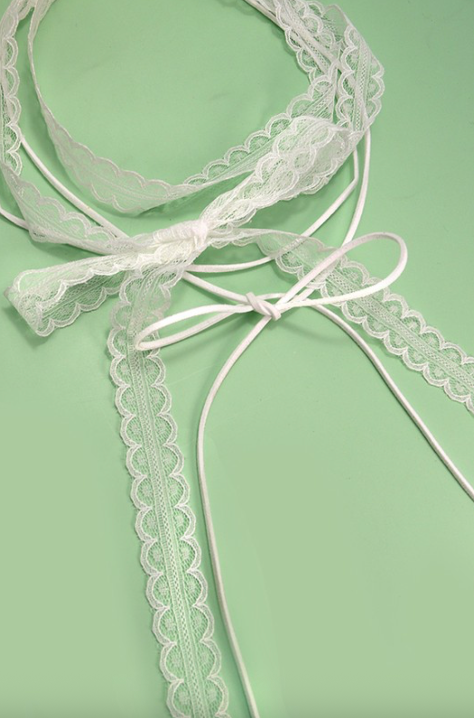 Long Lace Choker - Off White