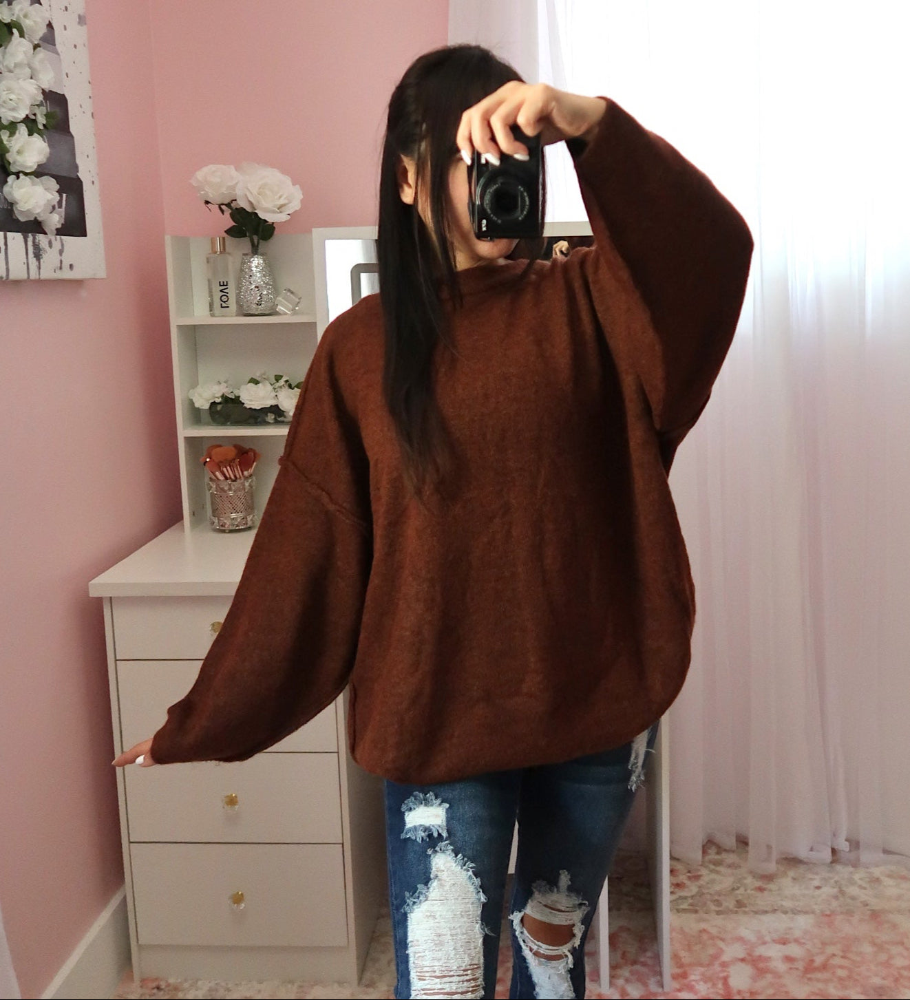 Oversized Sweater - Warm Brown