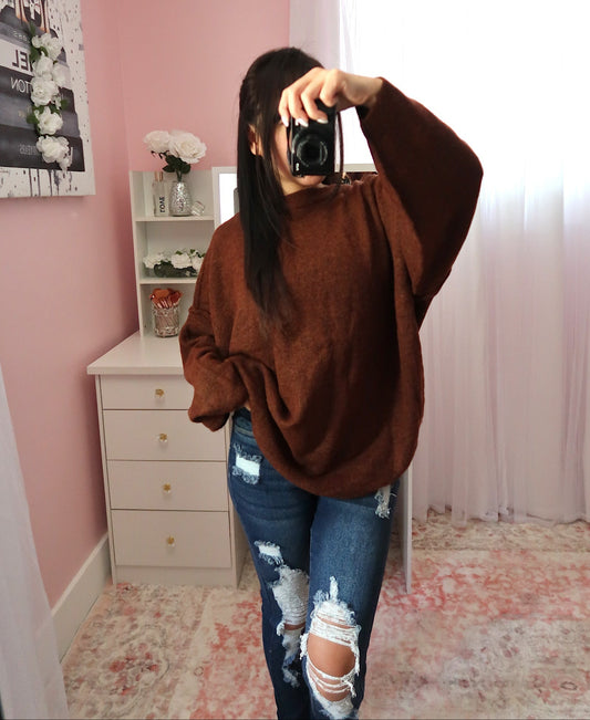 Oversized Sweater - Warm Brown