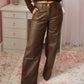 Low Rise Faux Leather Pant