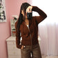 Coffee Shop Zip Up - Warm Brown