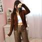 Coffee Shop Zip Up - Warm Brown