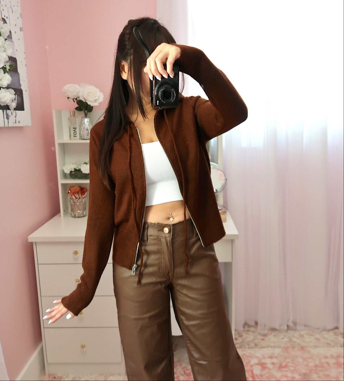 Coffee Shop Zip Up - Warm Brown