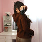 Coffee Shop Zip Up - Warm Brown