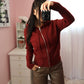 Coffee Shop Zip Up - Cabernet