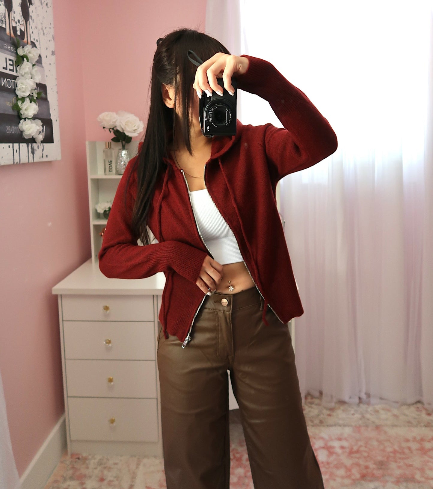 Coffee Shop Zip Up - Cabernet