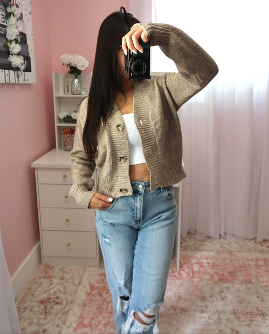 Sweet & Cozy Cardigan - Mocha