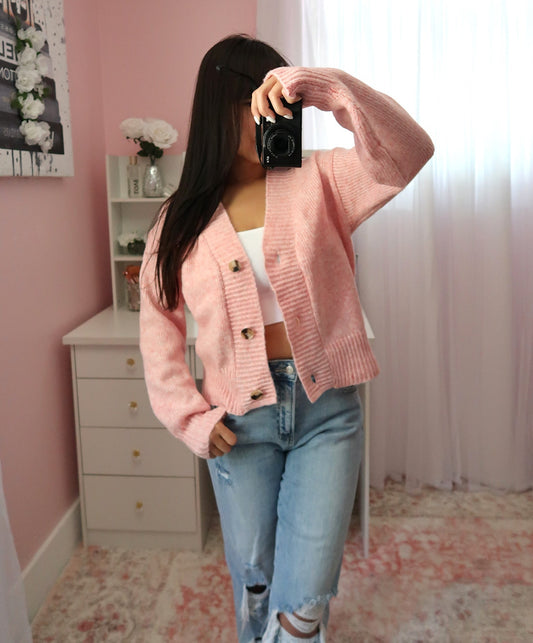 Sweet & Cozy Cardigan - Pink