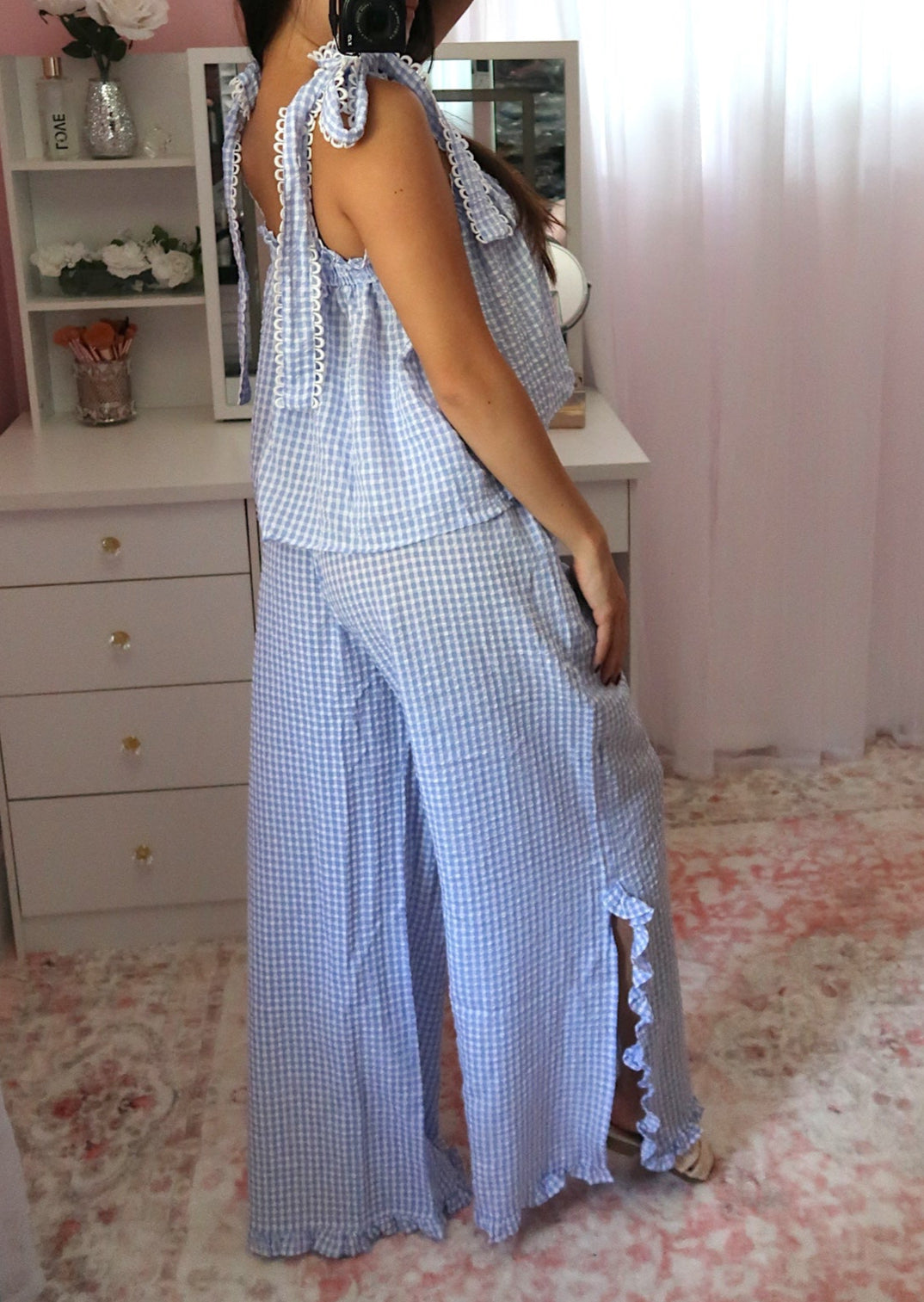 Blue Gingham Set