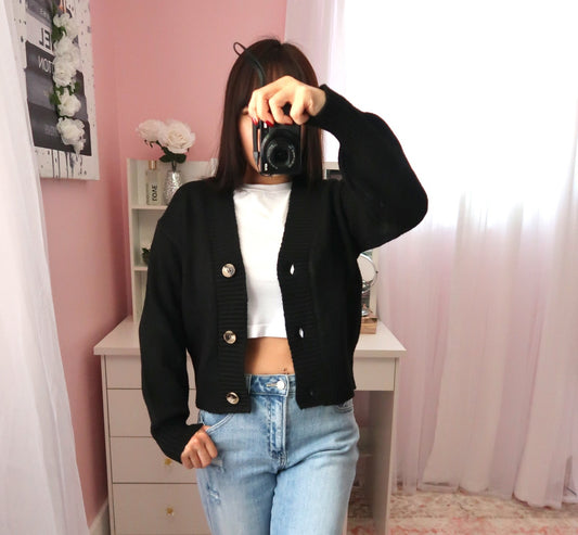 Sweet & Cozy Cardigan - Black