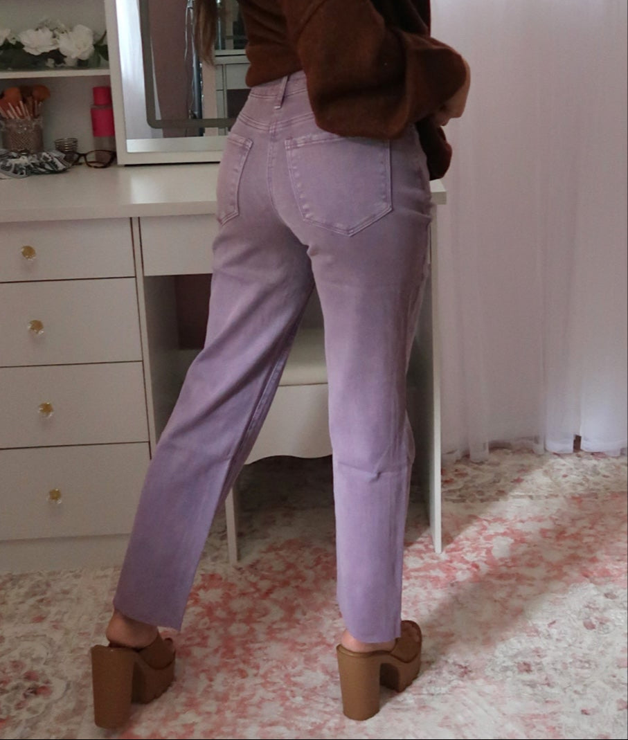 Happy Ankle Jeans - Grape
