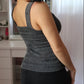 Seamless Crinkle Tank - Black