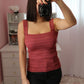 Seamless Crinkle Tank - Berry