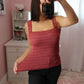 Seamless Crinkle Tank - Berry