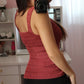 Seamless Crinkle Tank - Berry