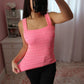 Seamless Crinkle Tank - Neon Pink