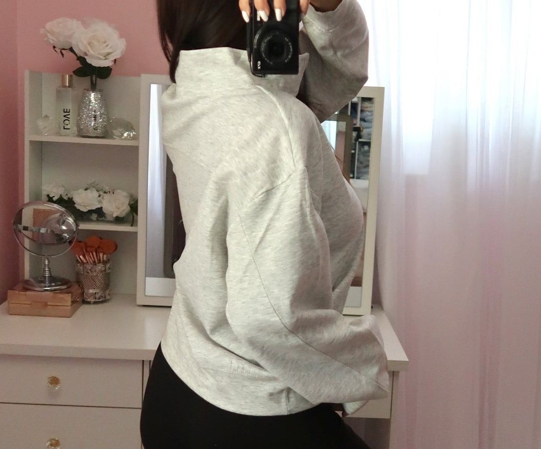 Everyday Half Zip Pullover - Light Grey