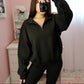 Everyday Half Zip Pullover - Black