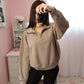 Everyday Zip Up Pullover - Latte