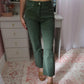 Happy Ankle Jeans - Olive