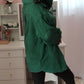 Oversized Fleece Shacket - Green