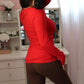 Perfect Button Long Sleeve - Ruby